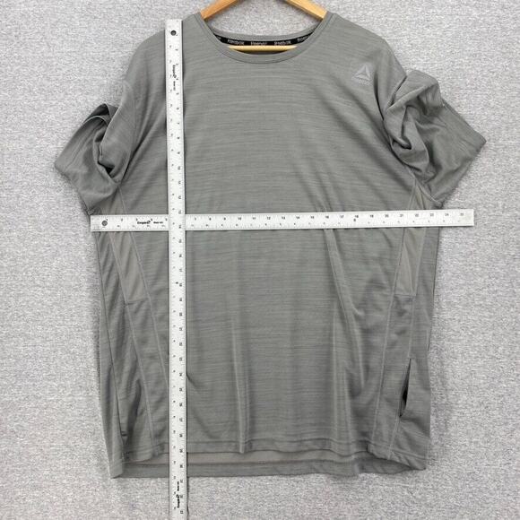 Reebok Shirt Mens Extra Extra Large Gray Short Sleeve Activewear Pocket Workout - Picture 8 of 12
